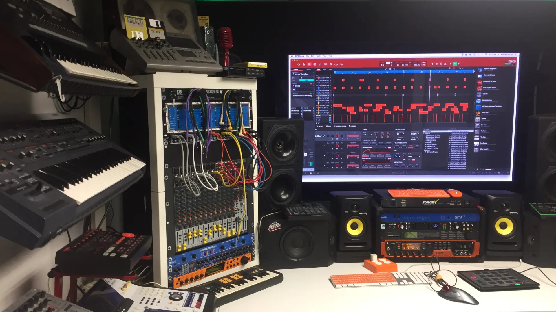 Control room at AMP Music LAB