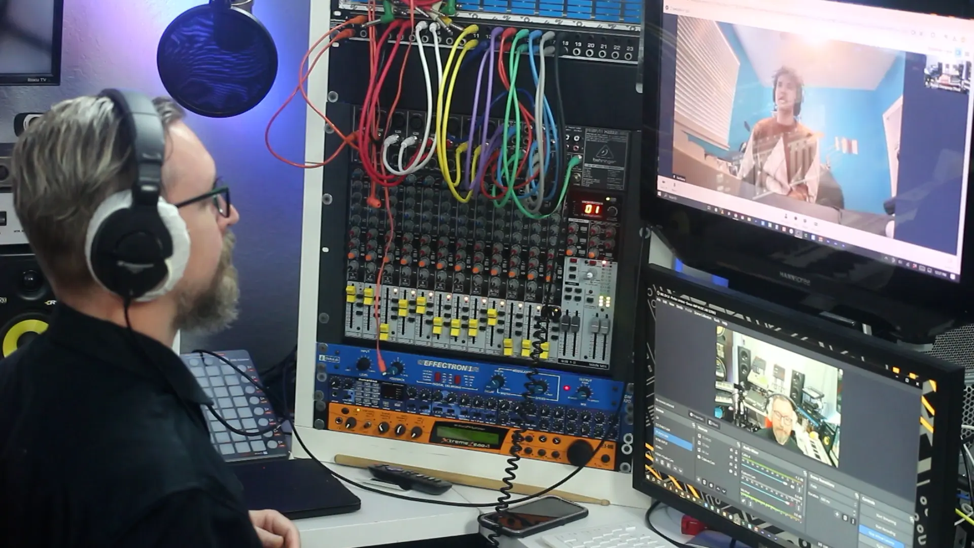 virtual coaching session with Travis and remote student on computer screen