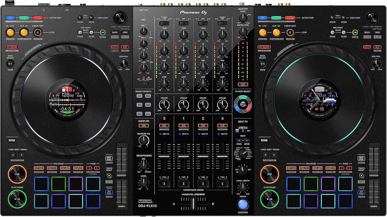 Pioneer DJ DDJ-FLX10 four-channel DJ controller