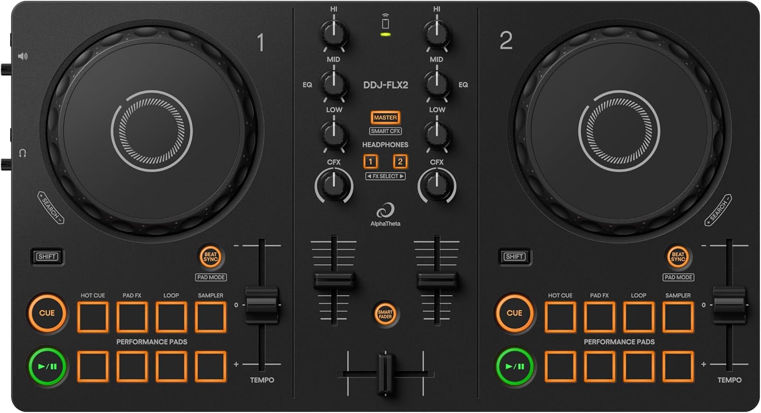 AlphaTheta DDJ-FLX2 compact DJ controller
